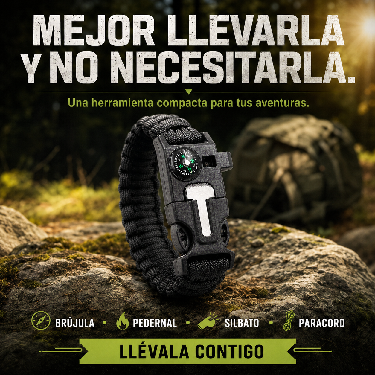 Manilla De Supervivencia 5 En 1 Paracord