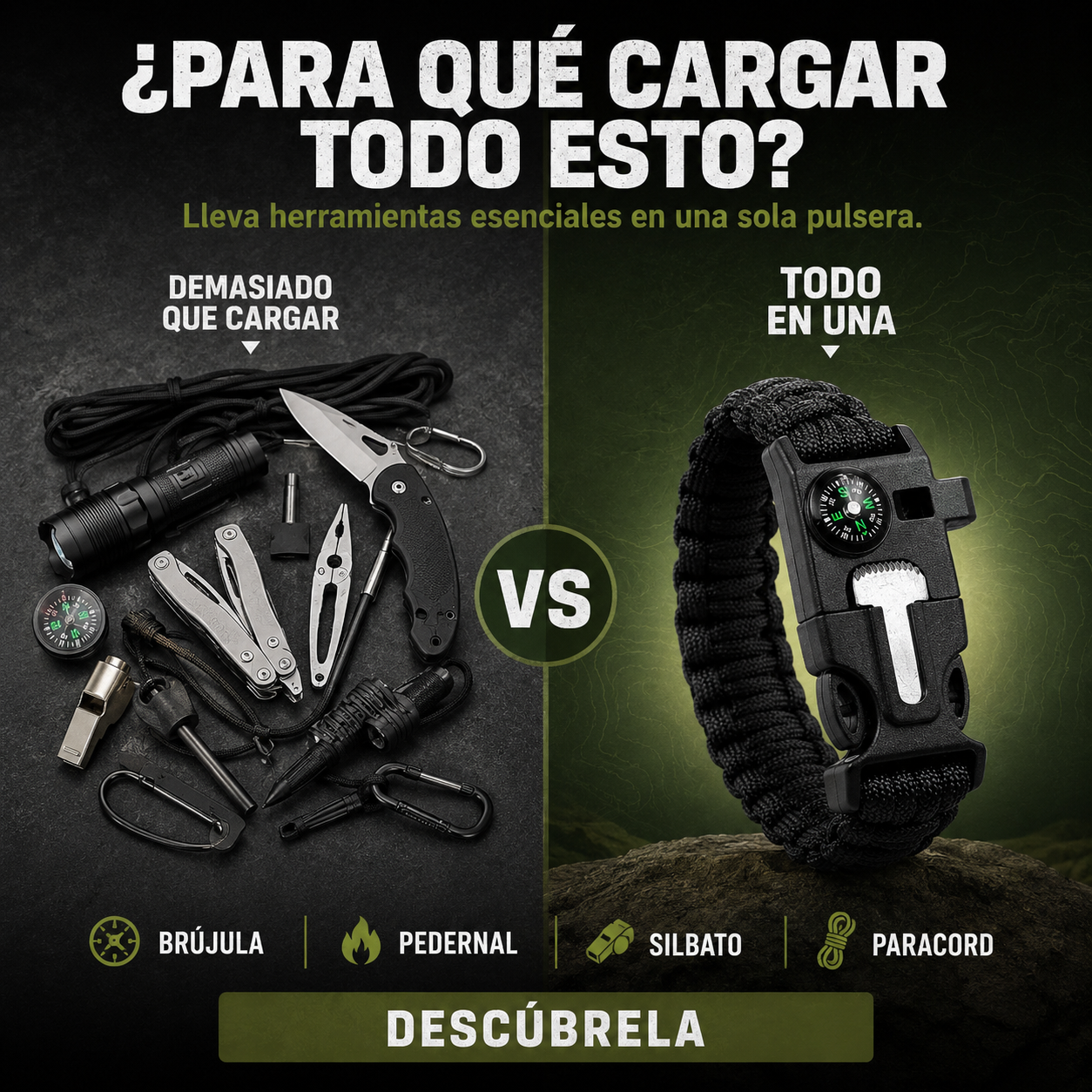 Manilla De Supervivencia 5 En 1 Paracord