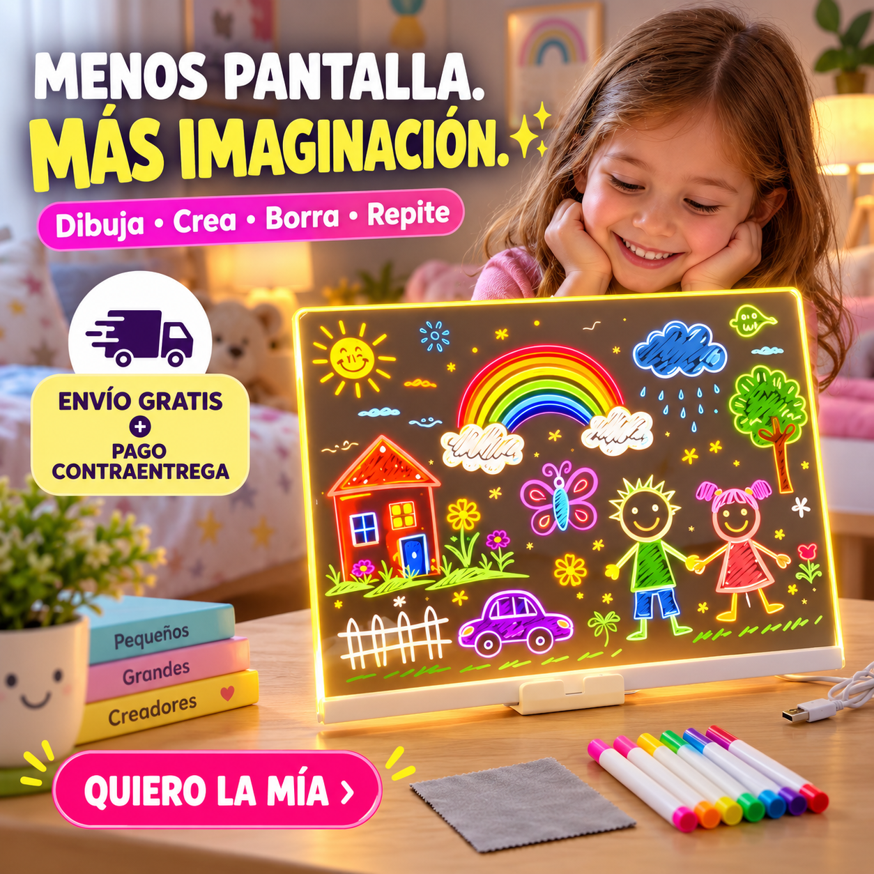 Tablero Luz Led Pizarra