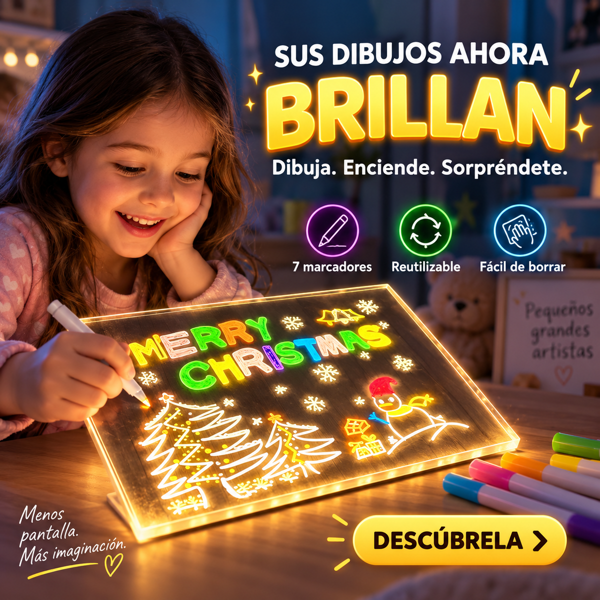 Tablero Luz Led Pizarra