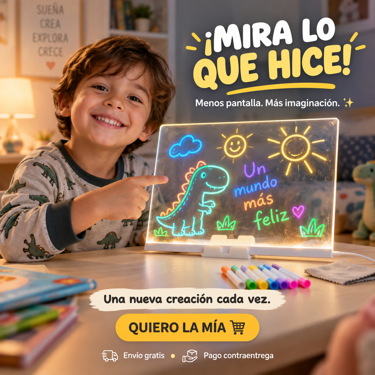 Tablero Luz Led Pizarra