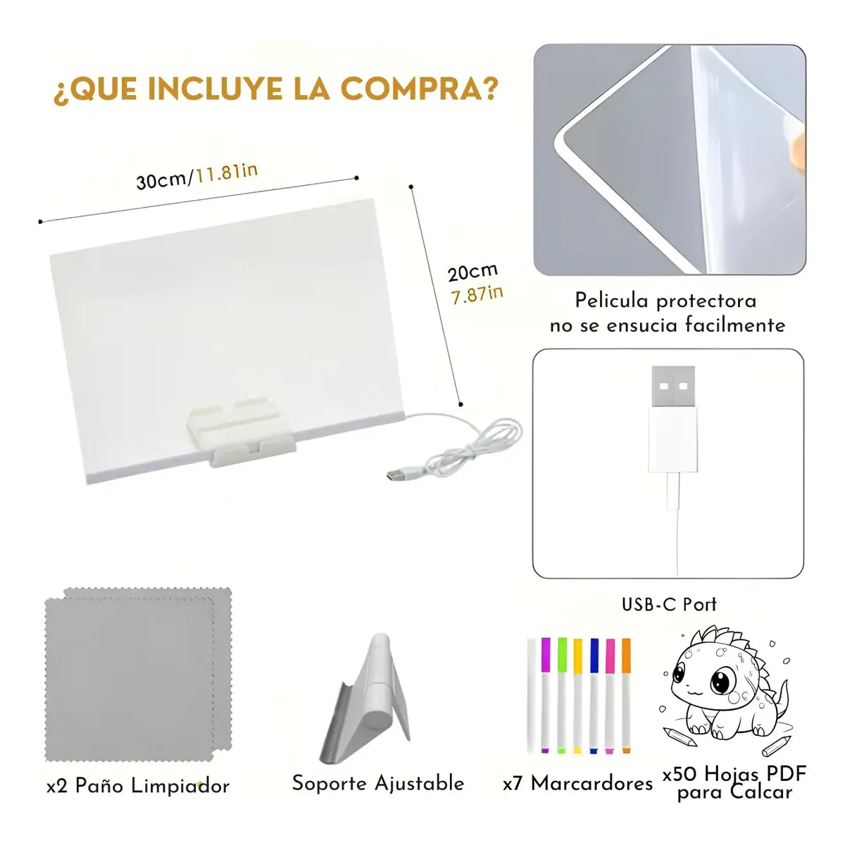Tablero Luz Led Pizarra