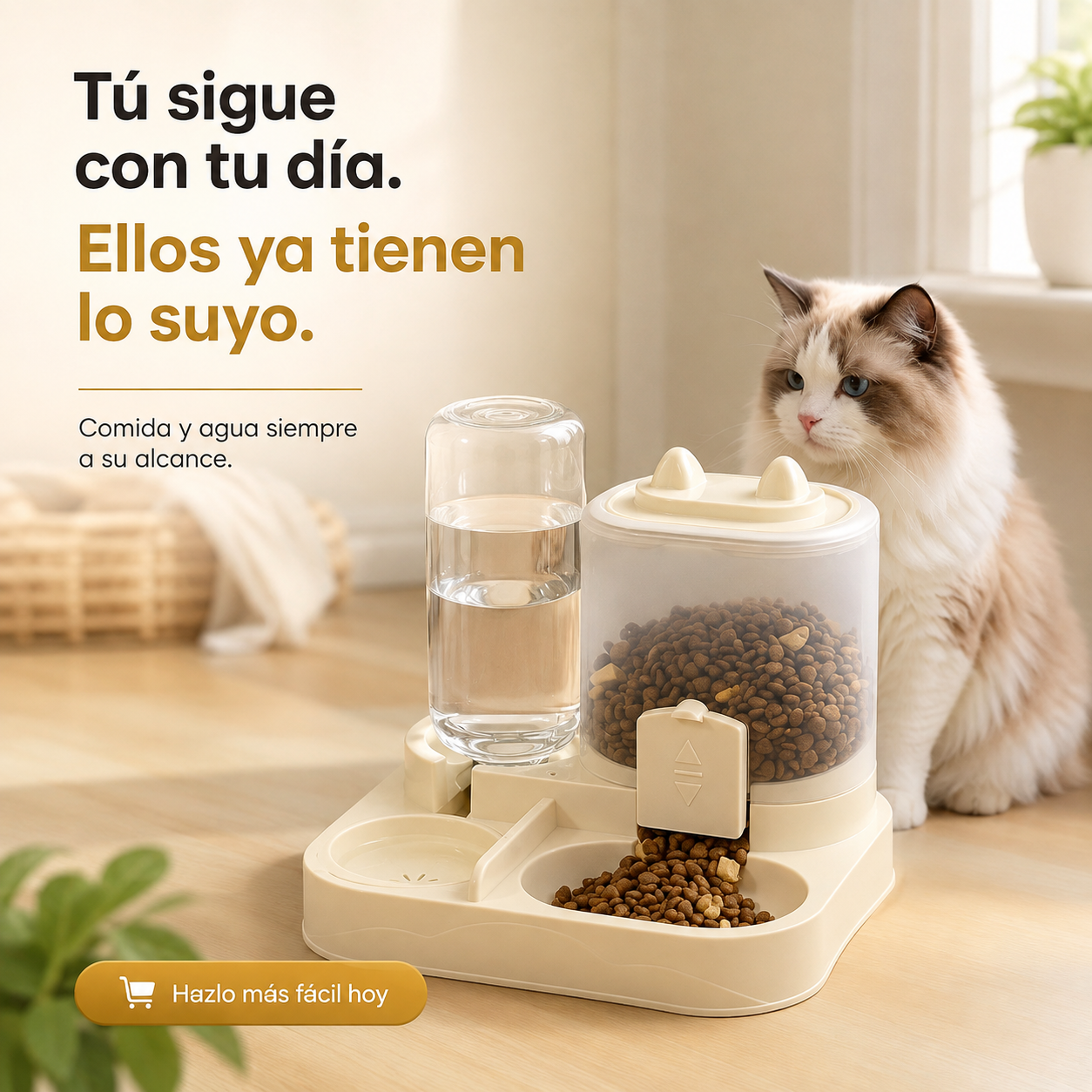 Dispensador Comida Y Agua Mascotas